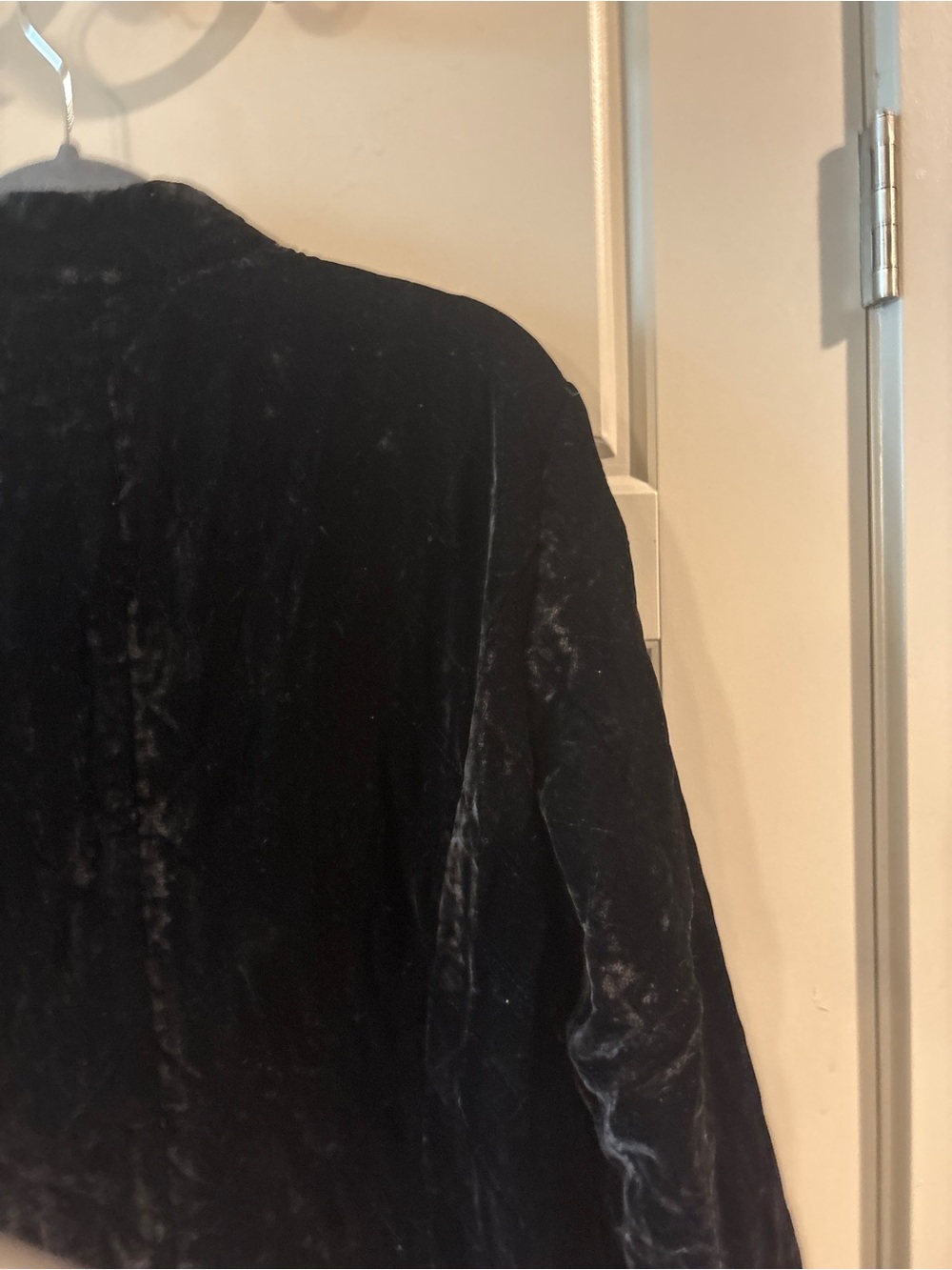 Coldwater Creek Black Velvet Asian-Inspired Jacket Size Medium - Picture 9 of 14